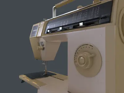 Detailed Sewing Machine - PBR Low-poly 3D model