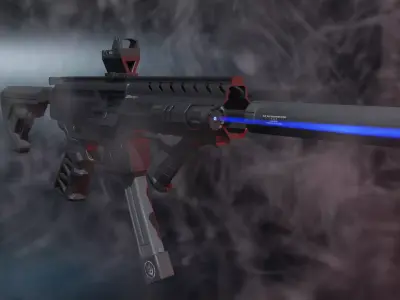 SIG MPX Low-poly 3D model