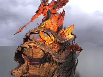 Ancient genma mountian 2  3D model