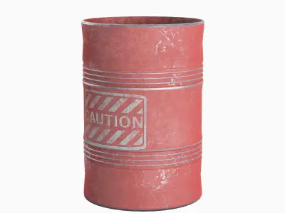 Old Steel Barrel 01 Low-poly 3D model purchase