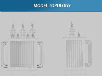 Electrical Power Transformer - Lowpoly-Highpoly Low-poly 3D model