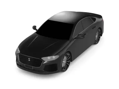 Sedan Car Free low-poly 3D model purchase