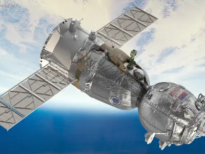 Soyuz MS Manned Spacecraft 3D model