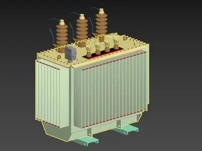 Electric transformer models 3D print model