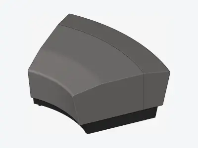 Furniture - Seating - Contemporary - Blume - Extension - Round Low-poly 3D model