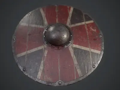 Game Ready Viking Shield 01 Low-poly 3D model