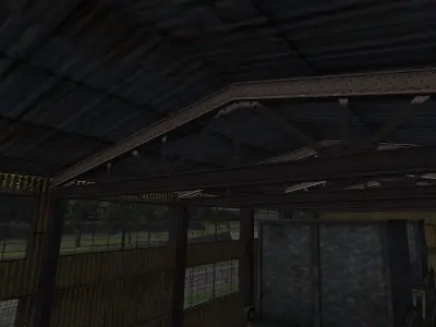 Beam and truss construction set Low-poly 3D model