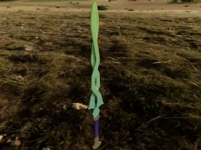 The Spiral Sword - High Poly Model  3D model