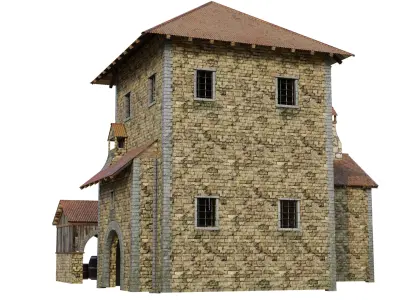 Medieval House 3D model 2