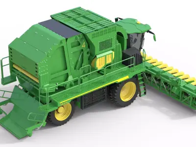 John Deere CS770 Cotton Stripper Low-poly 3D model