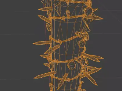Zombie Apocalypse Weapons - Melee - Post Apocalypse Bat 3D model