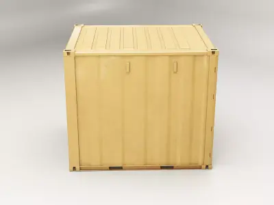 Intermodal Shipping Container 10-foot-long Low-poly 3D model
