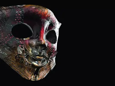 FACE MASK P02 Low-poly 3D model