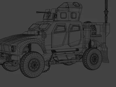 Osh-Kosh MATV Low-poly 3D model