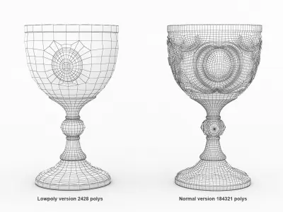 Chalice Low-poly 3D model