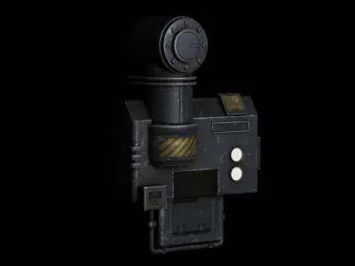 Sci-Fi-Industrial Pipe Low-poly 3D model