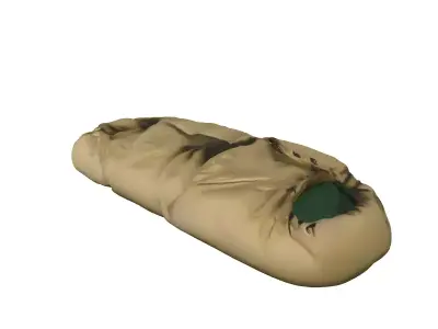 Military Style Sleeping Bag Low-poly 3D model