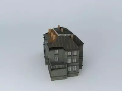 Old house in industrial district Free 3D model