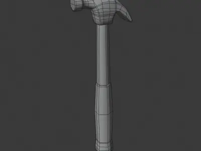 CG Low poly PBR Hammer  Free 3D model