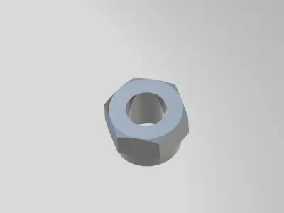 3D Self Locking Nut Free 3D model