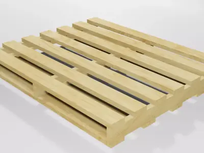 Wooden American Pallet Low-poly 3D model