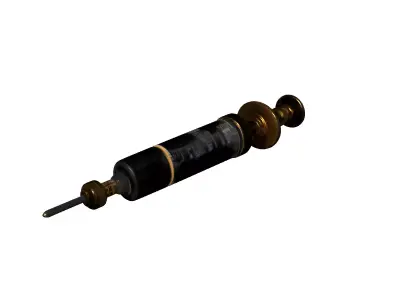 Vintage Medical Syringe 3D Model Low-poly 3D model
