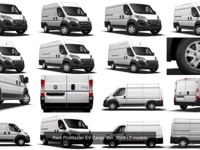 Ram ProMaster EV Cargo Van  2024 3D Model Pack