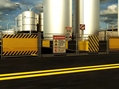 Oil Refinery 3D model