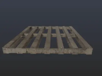 PBR Wooden Pallet Low-poly 3D model