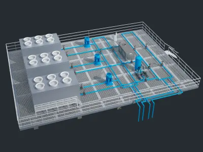 Cooling Tower 3D model shop