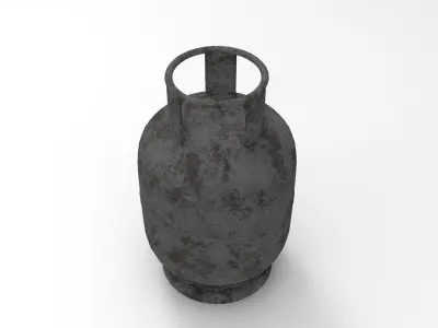 Gas Cylinder Low-poly 3D model 10