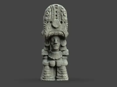 Mayan statue  3D print model