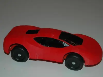 ActionCar Pinewood Edition Free 3D print model purchase