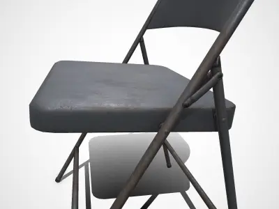Old Metal Chair Low-poly PBR Free low-poly 3D model