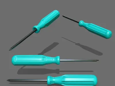 screwdriver Low-poly 3D model 28