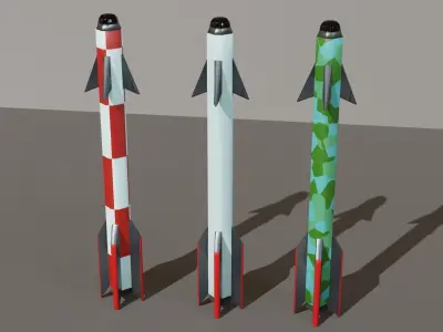 Bunch O Missiles Low-poly 3D model
