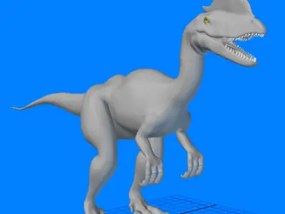 Dilophosaurus dinosaur 3D model purchase