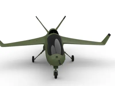 futuristic warfare aircraft 3D model