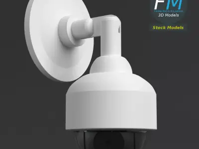 Wall mounted dome surveillance camera 3D model