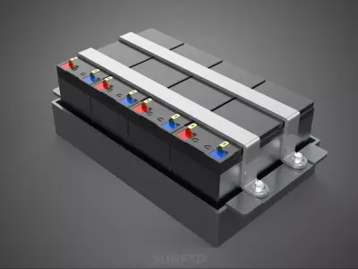 RECHARGEABLE BATTERY PACK TRAY BRACKET MOUNTING HOLDER CARTRIDGE 3D model