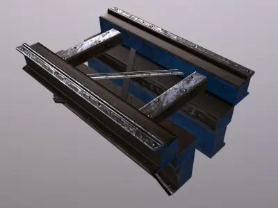 Crane Platform Low-poly 3D model