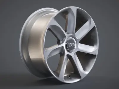 Audi TT Alloy Wheel PBR 3D model