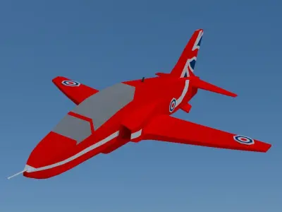 Red Arrow Plane 3D model