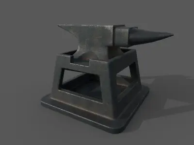 old anvil Low-poly 3D model