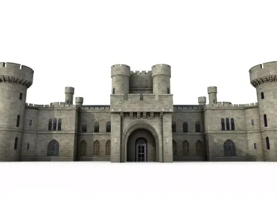 Eastnor Castle Low-poly 3D model