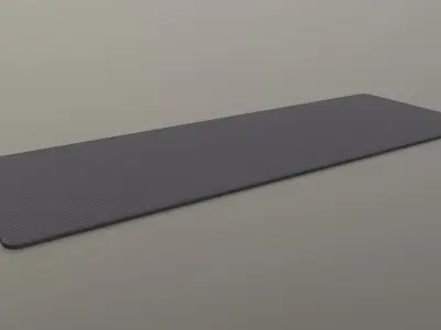PBR Yoga Mat - Grey Low-poly 3D model