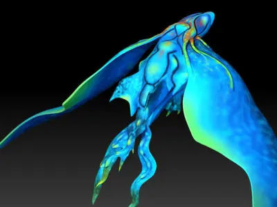 Stingray sea creature Free low-poly 3D model