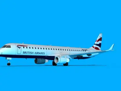 Embraer Emb-190 British Airways 3D model