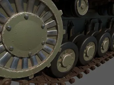 Bolder tank Low-poly 3D model