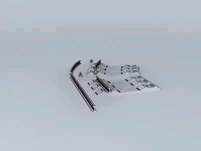 Rail Track Templates Concrete Sleepers Free 3D model